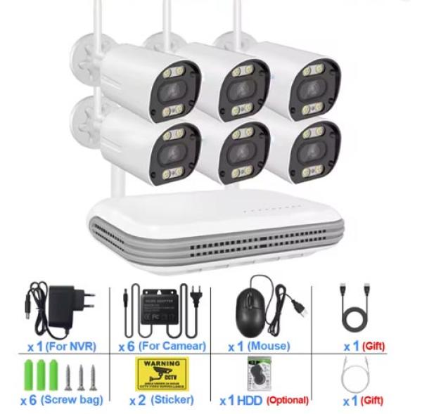 Kabelloses CCTV WiFi-Kamera-Kit mit 1TB Festplatte